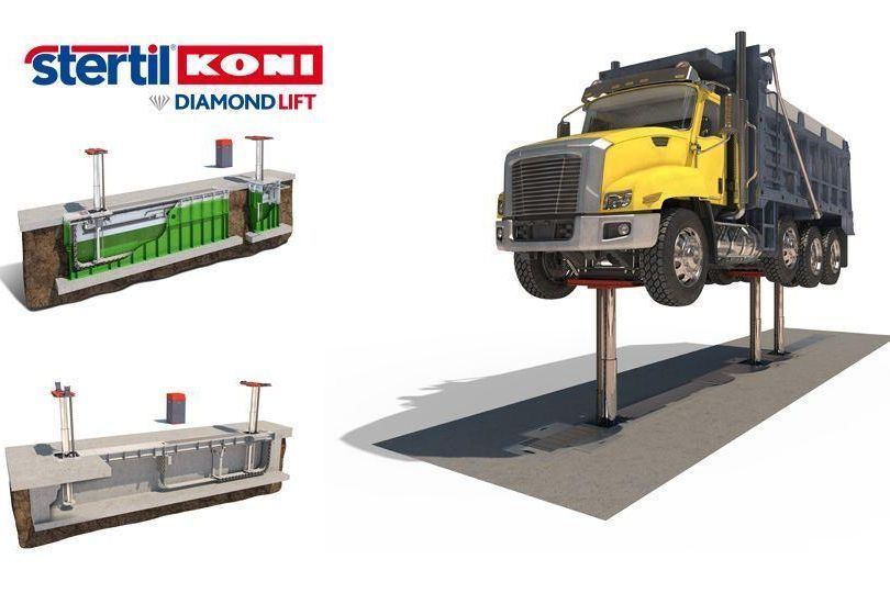 stertil-koni in-grouns piston lfts the DIAMONDLIFT