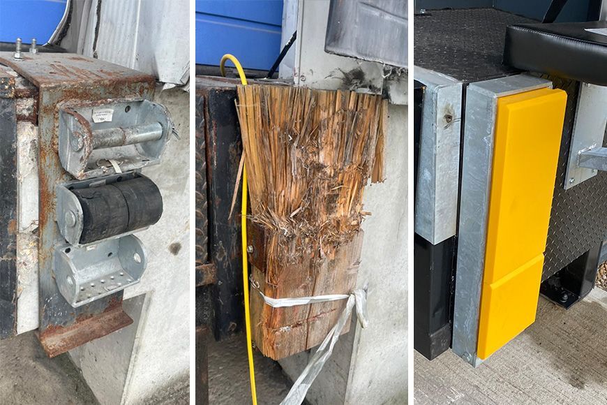 Dock bumper repairs