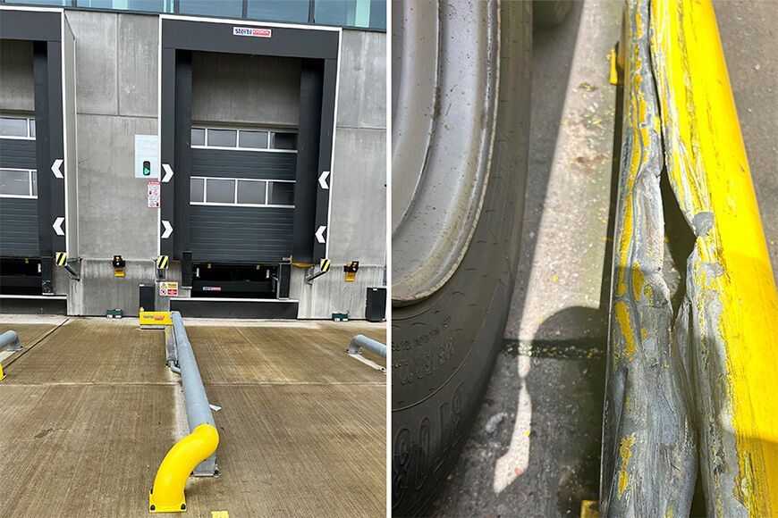 How to safely maintain loading bay wheel guides