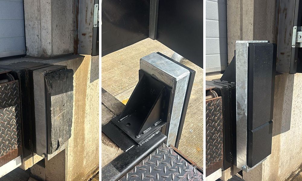 Loading bay dock bumper repair